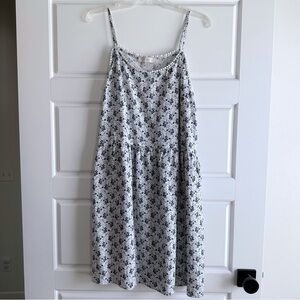 LOFT Black and White Floral Dress